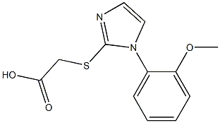 2-{[1-(2-methoxyphenyl)-1H-imidazol-2-yl]sulfanyl}acetic acid 구조식 이미지