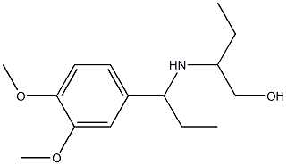 2-{[1-(3,4-dimethoxyphenyl)propyl]amino}butan-1-ol Structure