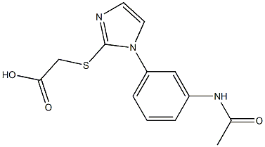 2-{[1-(3-acetamidophenyl)-1H-imidazol-2-yl]sulfanyl}acetic acid Structure