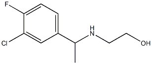 2-{[1-(3-chloro-4-fluorophenyl)ethyl]amino}ethan-1-ol 구조식 이미지