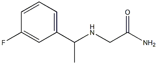 2-{[1-(3-fluorophenyl)ethyl]amino}acetamide 구조식 이미지