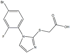2-{[1-(4-bromo-2-fluorophenyl)-1H-imidazol-2-yl]sulfanyl}acetic acid Structure