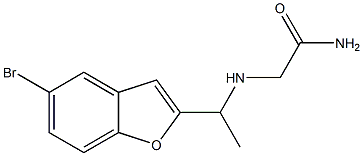 2-{[1-(5-bromo-1-benzofuran-2-yl)ethyl]amino}acetamide 구조식 이미지