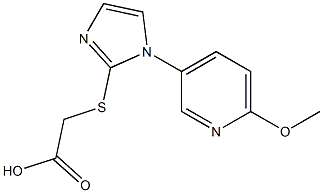 2-{[1-(6-methoxypyridin-3-yl)-1H-imidazol-2-yl]sulfanyl}acetic acid 구조식 이미지