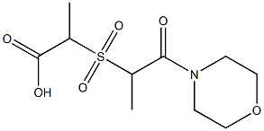 2-{[1-(morpholin-4-yl)-1-oxopropane-2-]sulfonyl}propanoic acid 구조식 이미지