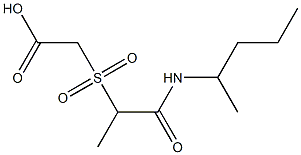 2-{[1-(pentan-2-ylcarbamoyl)ethane]sulfonyl}acetic acid Structure