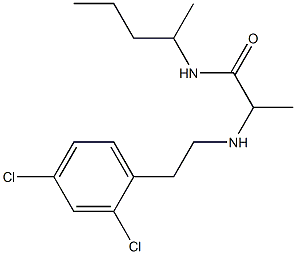 2-{[2-(2,4-dichlorophenyl)ethyl]amino}-N-(pentan-2-yl)propanamide 구조식 이미지