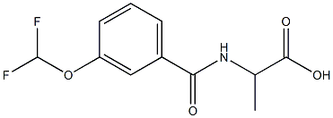 2-{[3-(difluoromethoxy)phenyl]formamido}propanoic acid 구조식 이미지