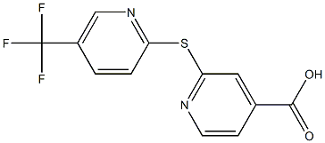 2-{[5-(trifluoromethyl)pyridin-2-yl]sulfanyl}pyridine-4-carboxylic acid Structure