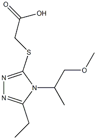 2-{[5-ethyl-4-(1-methoxypropan-2-yl)-4H-1,2,4-triazol-3-yl]sulfanyl}acetic acid Structure