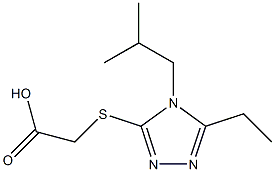 2-{[5-ethyl-4-(2-methylpropyl)-4H-1,2,4-triazol-3-yl]sulfanyl}acetic acid Structure