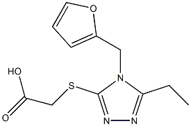 2-{[5-ethyl-4-(furan-2-ylmethyl)-4H-1,2,4-triazol-3-yl]sulfanyl}acetic acid Structure