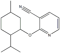 2-{[5-methyl-2-(propan-2-yl)cyclohexyl]oxy}pyridine-3-carbonitrile Structure