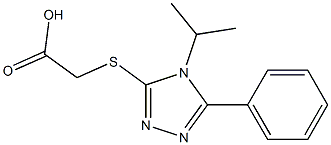 2-{[5-phenyl-4-(propan-2-yl)-4H-1,2,4-triazol-3-yl]sulfanyl}acetic acid 구조식 이미지