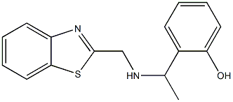 2-{1-[(1,3-benzothiazol-2-ylmethyl)amino]ethyl}phenol 구조식 이미지
