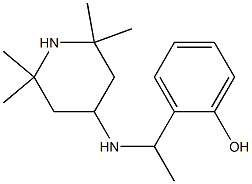 2-{1-[(2,2,6,6-tetramethylpiperidin-4-yl)amino]ethyl}phenol Structure