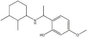 2-{1-[(2,3-dimethylcyclohexyl)amino]ethyl}-5-methoxyphenol 구조식 이미지