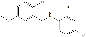 2-{1-[(2,4-dichlorophenyl)amino]ethyl}-4-methoxyphenol 구조식 이미지