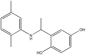 2-{1-[(2,5-dimethylphenyl)amino]ethyl}benzene-1,4-diol Structure