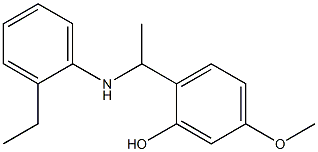 2-{1-[(2-ethylphenyl)amino]ethyl}-5-methoxyphenol Structure