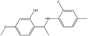 2-{1-[(2-fluoro-4-methylphenyl)amino]ethyl}-5-methoxyphenol Structure