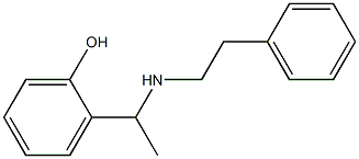 2-{1-[(2-phenylethyl)amino]ethyl}phenol 구조식 이미지