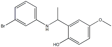 2-{1-[(3-bromophenyl)amino]ethyl}-4-methoxyphenol Structure