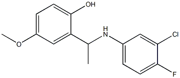 2-{1-[(3-chloro-4-fluorophenyl)amino]ethyl}-4-methoxyphenol Structure