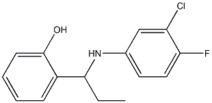 2-{1-[(3-chloro-4-fluorophenyl)amino]propyl}phenol Structure