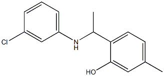 2-{1-[(3-chlorophenyl)amino]ethyl}-5-methylphenol Structure