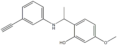 2-{1-[(3-ethynylphenyl)amino]ethyl}-5-methoxyphenol Structure