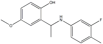 2-{1-[(3-fluoro-4-methylphenyl)amino]ethyl}-4-methoxyphenol 구조식 이미지