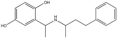 2-{1-[(4-phenylbutan-2-yl)amino]ethyl}benzene-1,4-diol 구조식 이미지