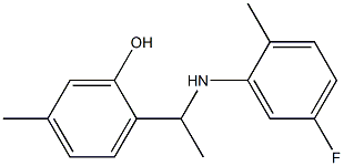 2-{1-[(5-fluoro-2-methylphenyl)amino]ethyl}-5-methylphenol 구조식 이미지