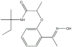 2-{2-[1-(hydroxyimino)ethyl]phenoxy}-N-(2-methylbutan-2-yl)propanamide Structure