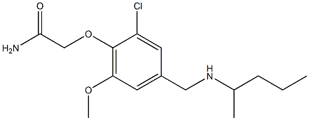 2-{2-chloro-6-methoxy-4-[(pentan-2-ylamino)methyl]phenoxy}acetamide 구조식 이미지