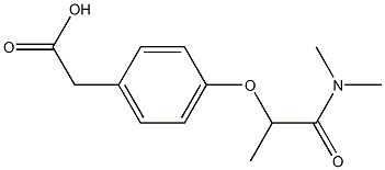 2-{4-[1-(dimethylcarbamoyl)ethoxy]phenyl}acetic acid Structure