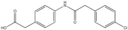2-{4-[2-(4-chlorophenyl)acetamido]phenyl}acetic acid Structure