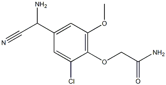 2-{4-[amino(cyano)methyl]-2-chloro-6-methoxyphenoxy}acetamide Structure
