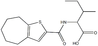 2-{4H,5H,6H,7H,8H-cyclohepta[b]thiophen-2-ylformamido}-3-methylpentanoic acid Structure