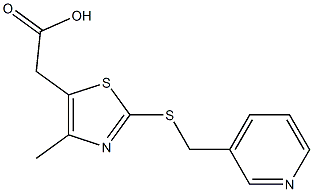 2-{4-methyl-2-[(pyridin-3-ylmethyl)sulfanyl]-1,3-thiazol-5-yl}acetic acid 구조식 이미지