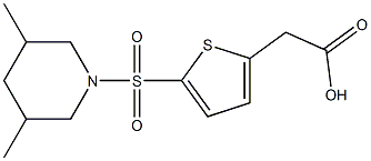 2-{5-[(3,5-dimethylpiperidine-1-)sulfonyl]thiophen-2-yl}acetic acid 구조식 이미지