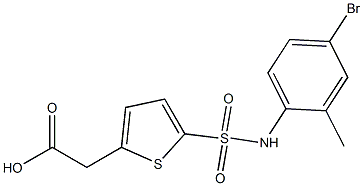 2-{5-[(4-bromo-2-methylphenyl)sulfamoyl]thiophen-2-yl}acetic acid Structure