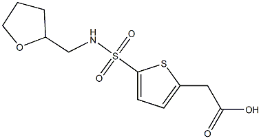 2-{5-[(oxolan-2-ylmethyl)sulfamoyl]thiophen-2-yl}acetic acid Structure