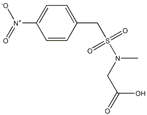 2-{methyl[(4-nitrophenyl)methane]sulfonamido}acetic acid Structure