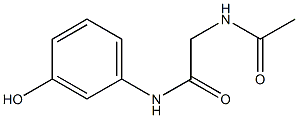 2-acetamido-N-(3-hydroxyphenyl)acetamide 구조식 이미지