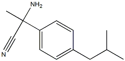 2-amino-2-(4-isobutylphenyl)propanenitrile Structure