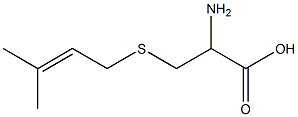 2-amino-3-[(3-methylbut-2-enyl)thio]propanoic acid 구조식 이미지