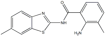 2-amino-3-methyl-N-(6-methyl-1,3-benzothiazol-2-yl)benzamide Structure