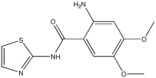 2-amino-4,5-dimethoxy-N-1,3-thiazol-2-ylbenzamide 구조식 이미지